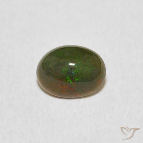 0.40ct طبيعي متعدد الألوان أوبال, بيضوي, غير شفاف