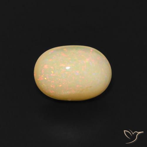 0.52ct طبيعي متعدد الألوان أوبال, بيضوي, شفاف, Photo A