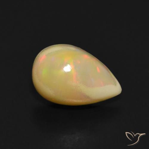 0.93ct طبيعي متعدد الألوان أوبال, شكل الكمثرى, شفاف