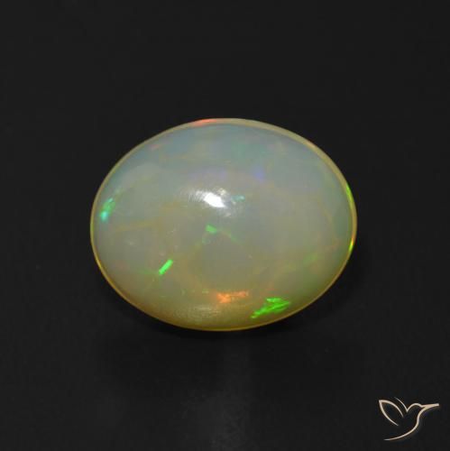 1.71ct طبيعي متعدد الألوان أوبال, بيضوي, شفاف