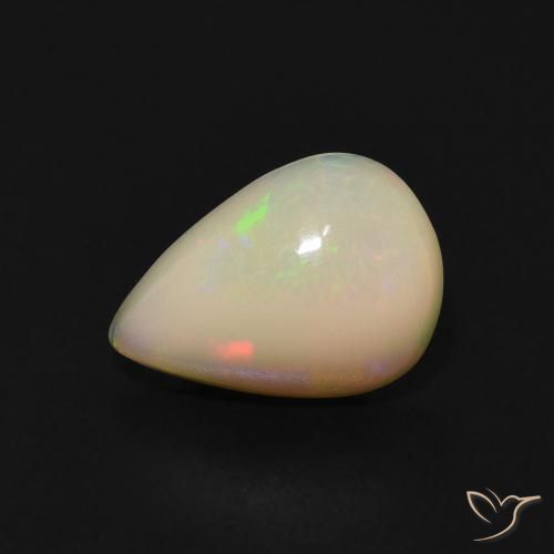 1.07ct طبيعي متعدد الألوان أوبال, شكل الكمثرى, شفاف