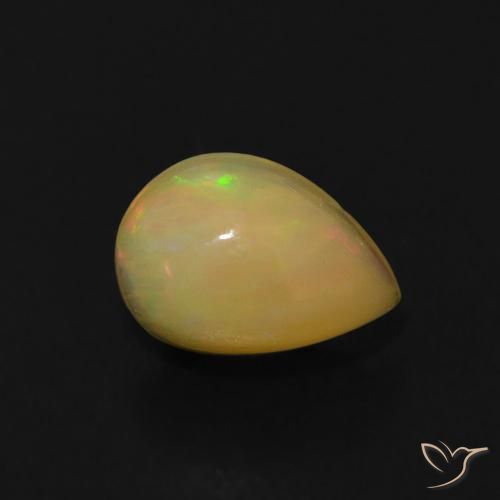 0.58ct طبيعي متعدد الألوان أوبال, شكل الكمثرى, شفاف