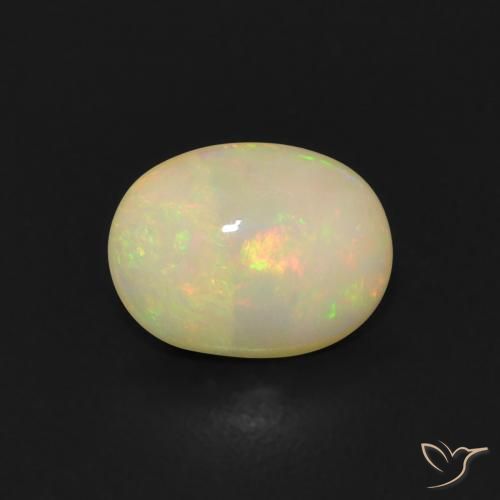 0.78ct طبيعي متعدد الألوان أوبال, بيضوي, شفاف