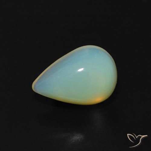 1.00ct طبيعي متعدد الألوان أوبال, شكل الكمثرى, شفاف