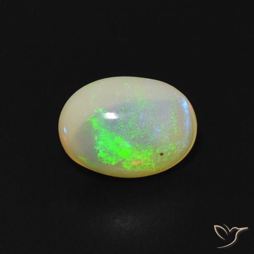 0.48ct طبيعي متعدد الألوان أوبال, بيضوي, شفاف