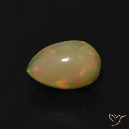 1.12ct طبيعي متعدد الألوان أوبال, شكل الكمثرى, شفاف, Photo A