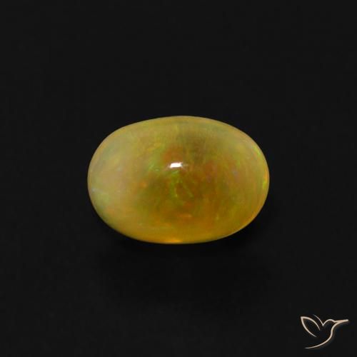 0.49ct طبيعي متعدد الألوان أوبال, بيضوي, شفاف, Photo A