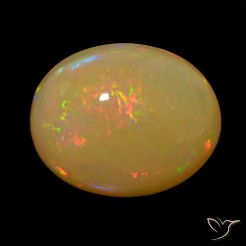 20.25ct متعدد الألوان أوبال, بيضوي, غير شفاف