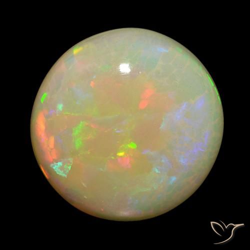 26.71ct متعدد الألوان أوبال, دائري, غير شفاف