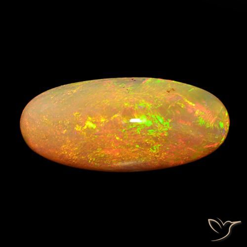 13.59ct متعدد الألوان أوبال, بيضوي, غير شفاف