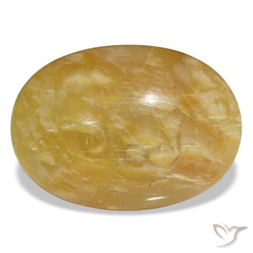19.78ct ذهبي أوبال, بيضاوي, غير شفاف