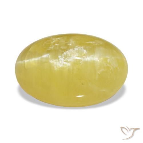 3.78ct أصفر أوبال, بيضاوي, غير شفاف