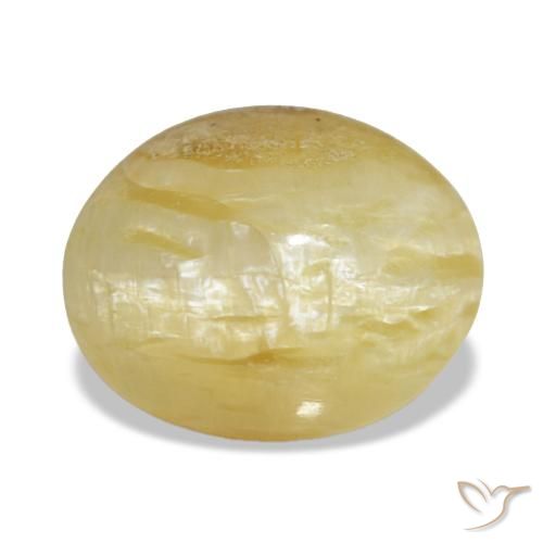3.43ct أصفر أوبال, بيضاوي, غير شفاف