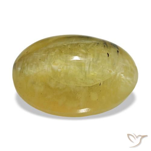 5.25ct أصفر أوبال, بيضاوي, غير شفاف