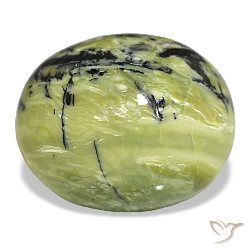24.01ct أخضر أوبال, بيضاوي, غير شفاف
