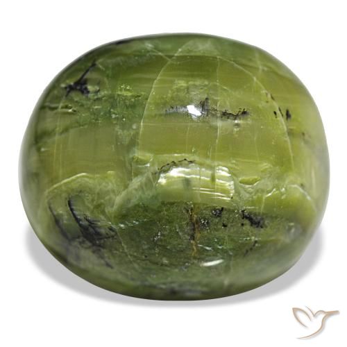 38.09ct أخضر أوبال, بيضاوي, غير شفاف