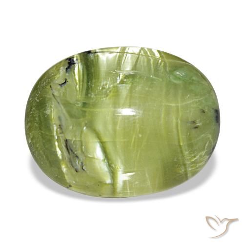 7.07ct أخضر أوبال, بيضاوي, غير شفاف