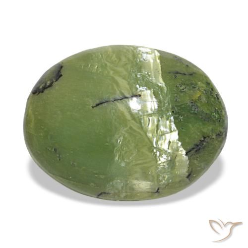 4.21ct أخضر أوبال, بيضاوي, غير شفاف