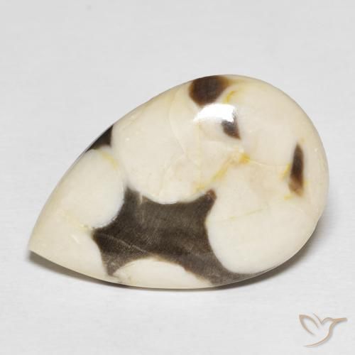 18.51ct طبيعي متعدد الألوان خشب فول السودانى, شكل الكمثرى, غير شفاف