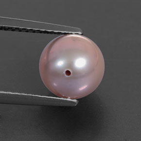 لؤلؤة فضى وردى طبيعي، جسم كروى / الكرة، 3.47 قيراط، غير شفاف