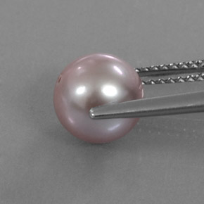 لؤلؤة فضى وردى طبيعي، جسم كروى / الكرة، 3.45 قيراط، غير شفاف