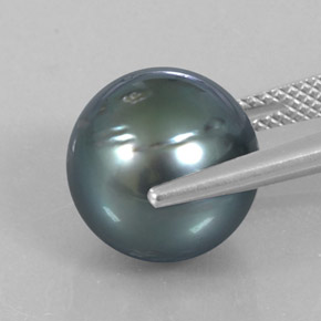 لؤلؤة فضى طبيعي، جسم كروى / الكرة، 12.54 قيراط، غير شفاف