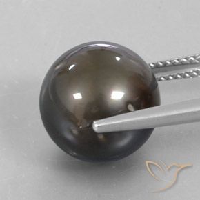 لؤلؤ فضى مصفر طبيعي، كرة / كروي، 13.72 قيراط، غير شفاف