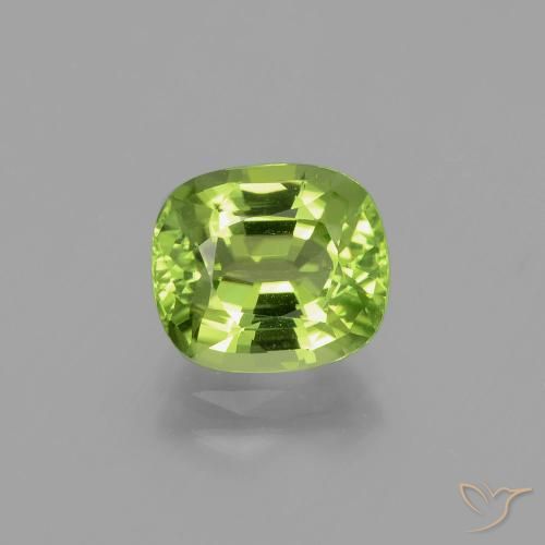 2.38ct طبيعي أخضر حيوي زبرجد, وسادة, قليلا جدا
