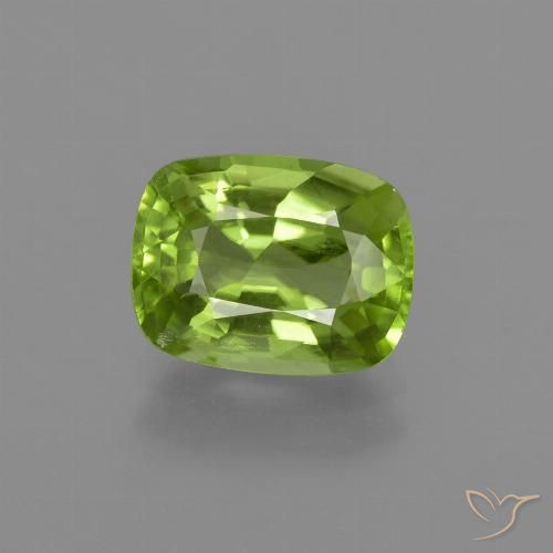 2.11ct طبيعي أخضر حيوي زبرجد, وسادة, قليلا جدا