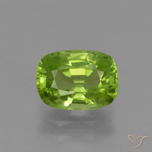 2.04ct طبيعي أخضر مصفر زبرجد, وسادة, قليلا جدا