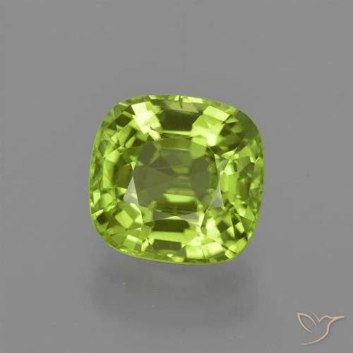 2.21ct طبيعي أخضر متوسط زبرجد, وسادة, قليلا جدا