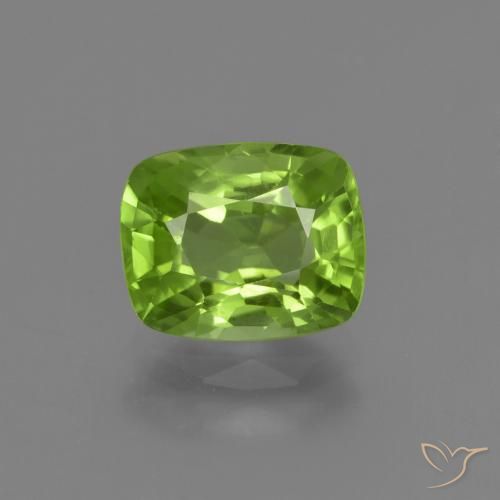 2.12ct طبيعي أخضر متوسط زبرجد, وسادة, قليلا جدا