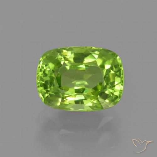 2.06ct طبيعي أخضر حيوي زبرجد, وسادة, قليلا جدا