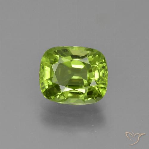 2.09ct طبيعي أخضر حيوي زبرجد, وسادة, قليلا جدا