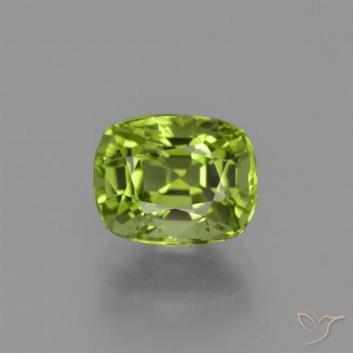 2.22ct طبيعي أخضر متوسط زبرجد, وسادة, قليلا جدا