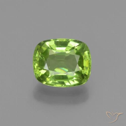 2.13ct طبيعي أخضر متوسط زبرجد, وسادة, قليلا جدا