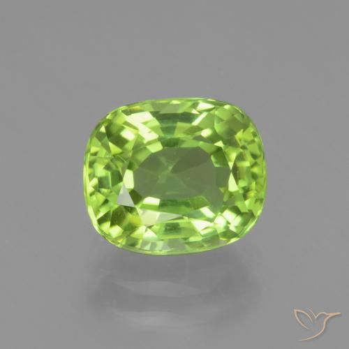 2.26ct طبيعي أخضر حيوي زبرجد, وسادة, قليلا جدا