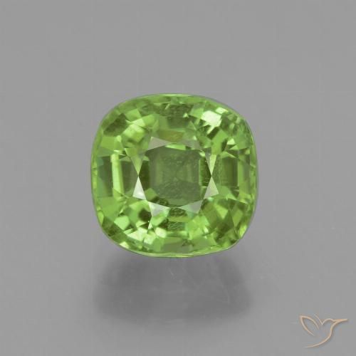 2.14ct طبيعي أخضر متوسط زبرجد, وسادة, قليلا جدا