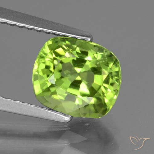 2.27ct طبيعي أخضر حيوي زبرجد, وسادة, قليلا جدا