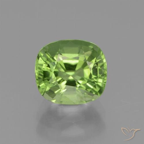 2.26ct طبيعي أخضر حيوي زبرجد, وسادة, قليلا جدا