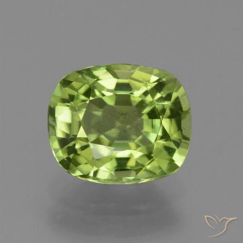 2.42ct طبيعي أخضر متوسط زبرجد, وسادة, قليلا جدا