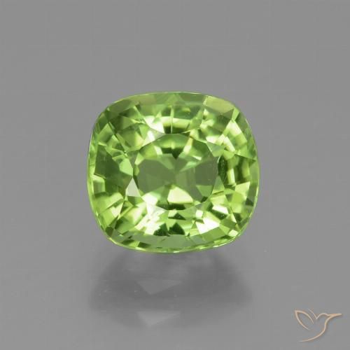 2.14ct طبيعي أخضر مصفر زبرجد, وسادة, VVS-VS