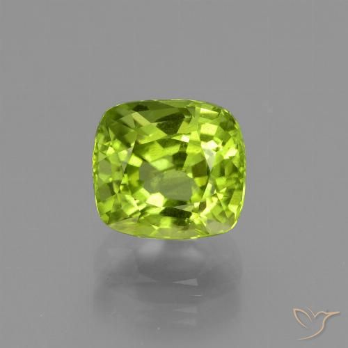 2.33ct طبيعي أخضر متوسط زبرجد, وسادة, قليلا جدا