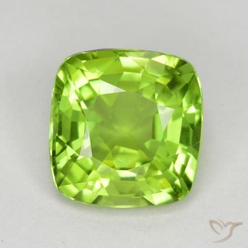 2.22ct طبيعي أخضر متوسط زبرجد, وسادة, قليلا جدا