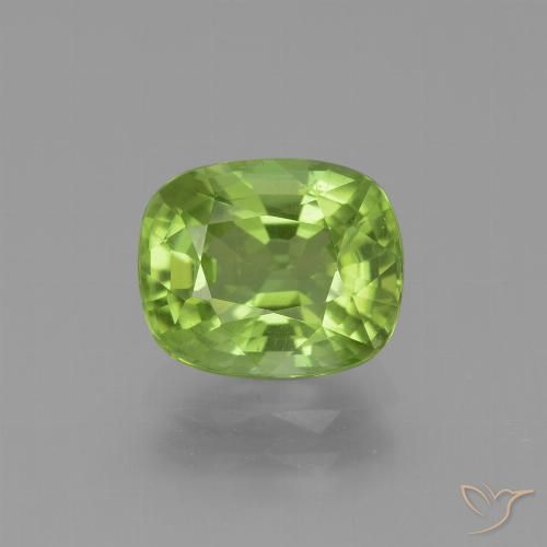 2.30ct طبيعي أخضر حيوي زبرجد, وسادة, قليلا جدا