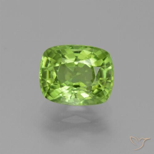 2.41ct طبيعي أخضر متوسط زبرجد, وسادة, قليلا جدا