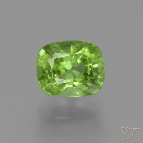 2.50ct طبيعي أخضر حيوي زبرجد, وسادة, قليلا جدا