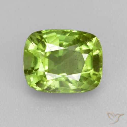 2.29ct طبيعي أخضر مصفر زبرجد, وسادة, قليلا جدا