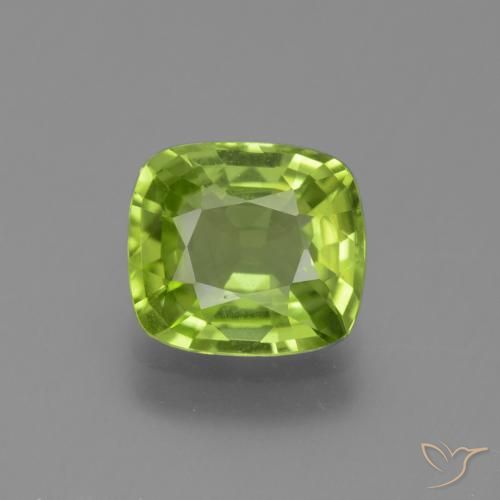 2.22ct طبيعي أخضر حيوي زبرجد, وسادة, قليلا جدا