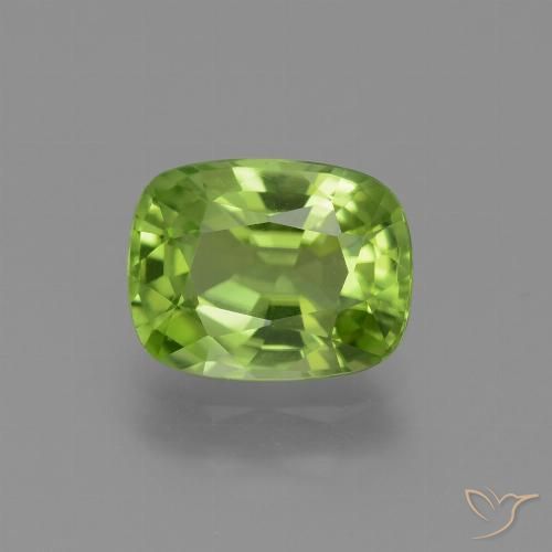 2.48ct طبيعي أخضر متوسط زبرجد, وسادة, قليلا جدا